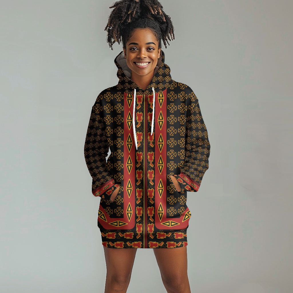 Cameroon Toghu Heritage Hoodie Dress Traditional Bamenda Pattern In African