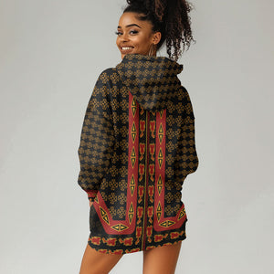 Cameroon Toghu Heritage Hoodie Dress Traditional Bamenda Pattern In African