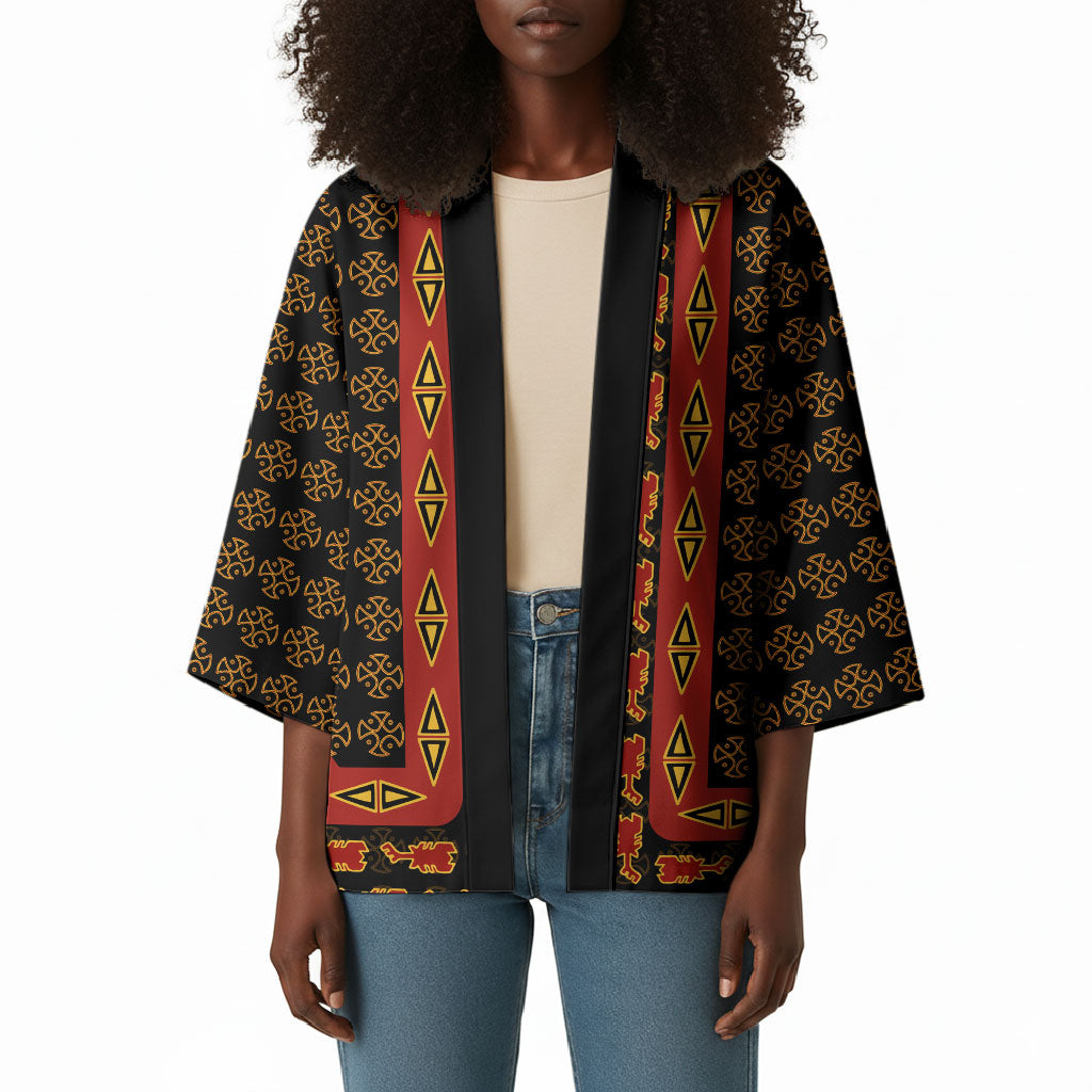 Cameroon Toghu Heritage Kimono Traditional Bamenda Pattern In African