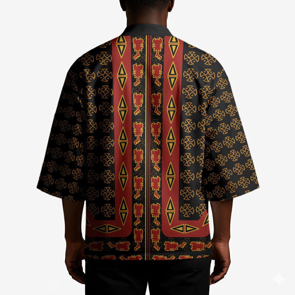 Cameroon Toghu Heritage Kimono Traditional Bamenda Pattern In African