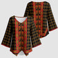 Cameroon Toghu Heritage Kimono Sleeve Blouse Traditional Bamenda Pattern In African