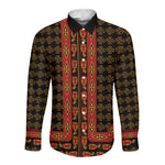 Cameroon Toghu Heritage Long Sleeve Button Shirt Traditional Bamenda Pattern In African