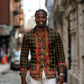 Cameroon Toghu Heritage Long Sleeve Button Shirt Traditional Bamenda Pattern In African