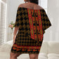 Cameroon Toghu Heritage Off Shoulder Short Dress Traditional Bamenda Pattern In African