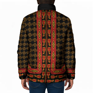 Cameroon Toghu Heritage Padded Jacket Traditional Bamenda Pattern In African