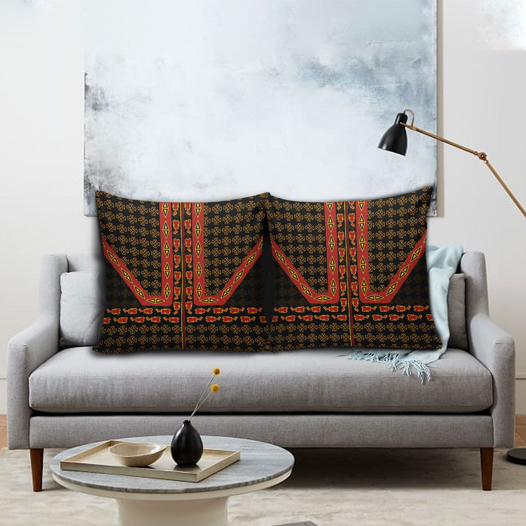 Cameroon Toghu Heritage Pillow Cover Traditional Bamenda Pattern In African