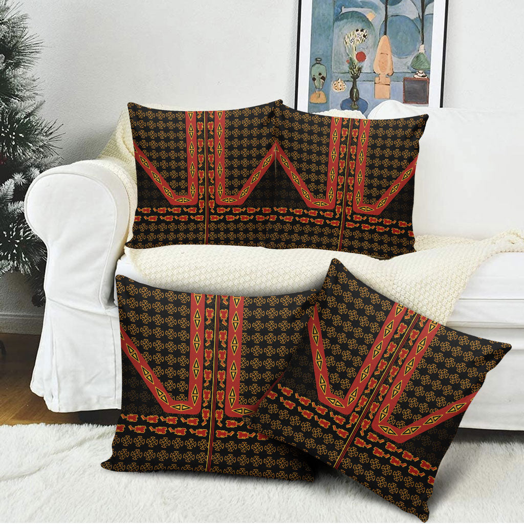 Cameroon Toghu Heritage Pillow Cover Traditional Bamenda Pattern In African