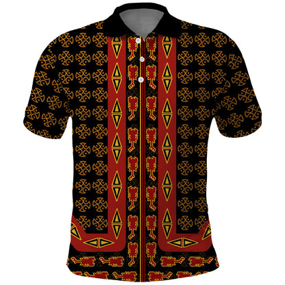 Cameroon Toghu Heritage Polo Shirt Traditional Bamenda Pattern In African