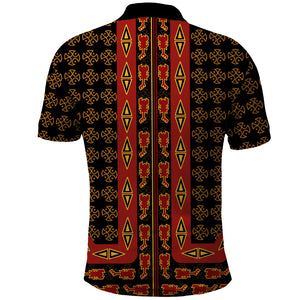 Cameroon Toghu Heritage Polo Shirt Traditional Bamenda Pattern In African