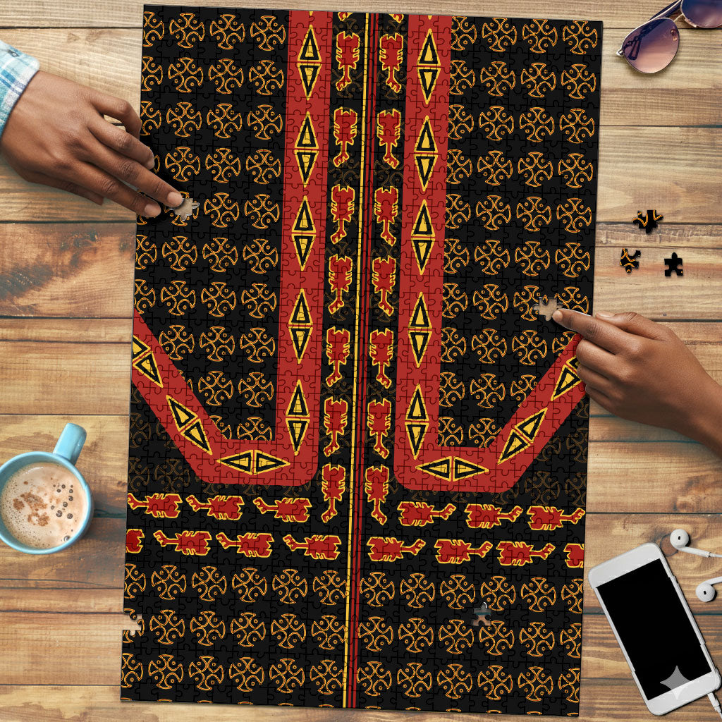 Cameroon Toghu Heritage Puzzle Traditional Bamenda Pattern In African