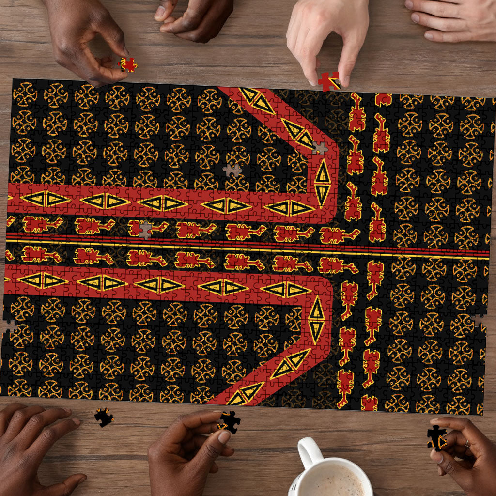 Cameroon Toghu Heritage Puzzle Traditional Bamenda Pattern In African