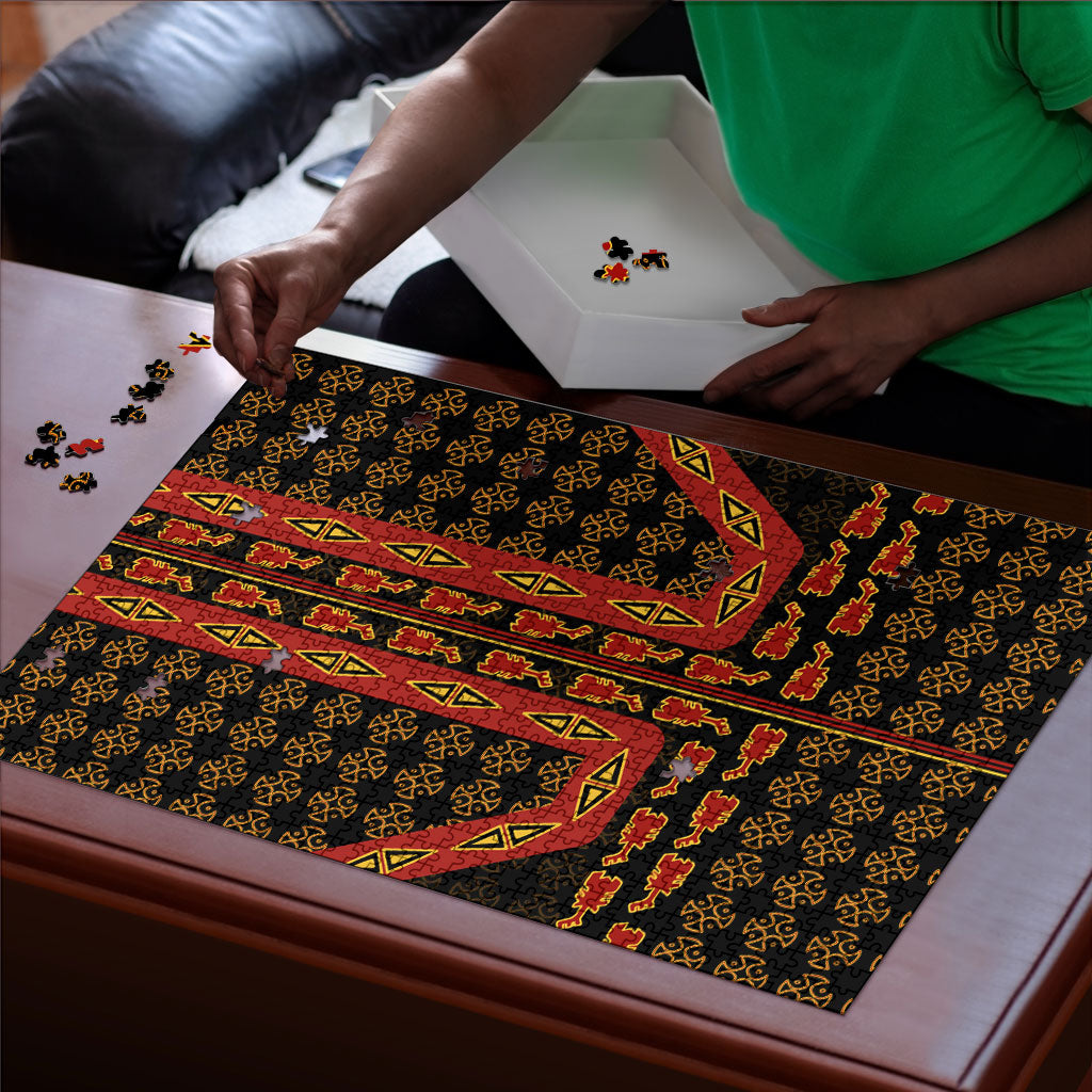 Cameroon Toghu Heritage Puzzle Traditional Bamenda Pattern In African