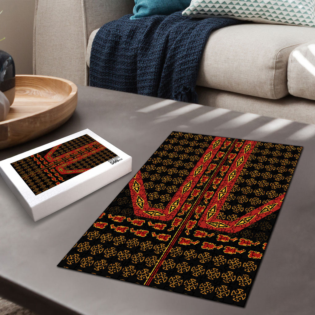 Cameroon Toghu Heritage Puzzle Traditional Bamenda Pattern In African