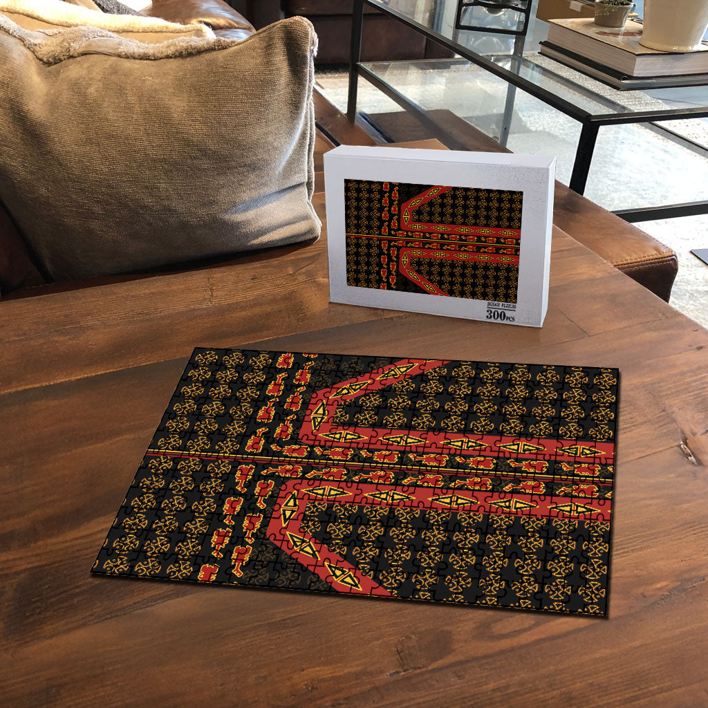 Cameroon Toghu Heritage Puzzle Traditional Bamenda Pattern In African