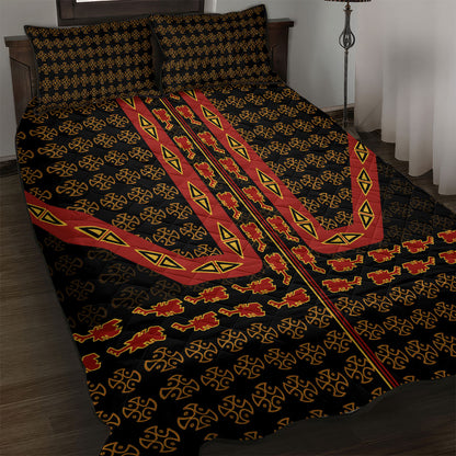Cameroon Toghu Heritage Quilt Bed Set Traditional Bamenda Pattern In African