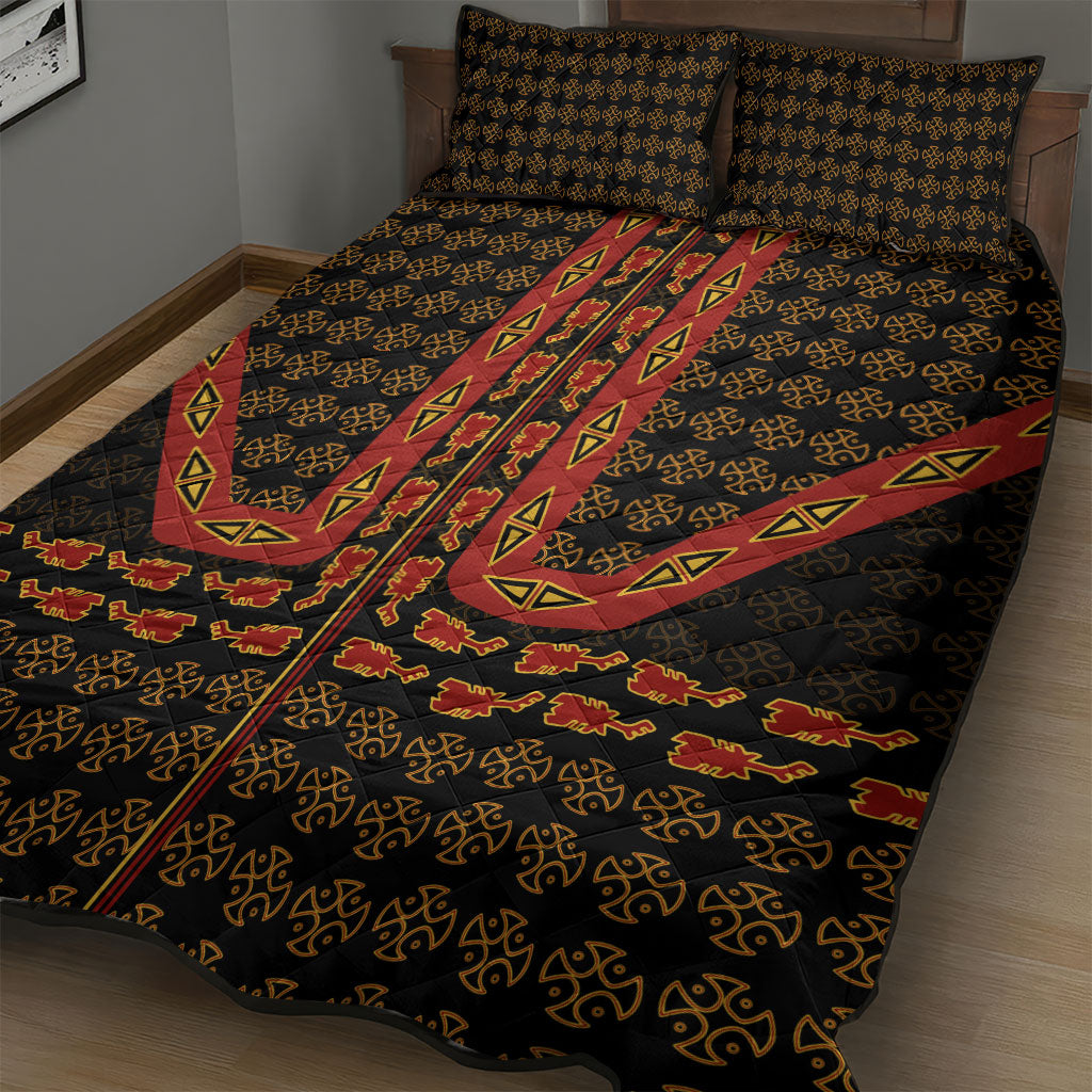 Cameroon Toghu Heritage Quilt Bed Set Traditional Bamenda Pattern In African