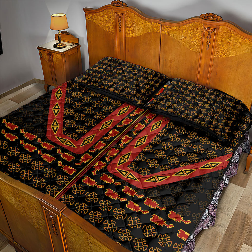 Cameroon Toghu Heritage Quilt Bed Set Traditional Bamenda Pattern In African