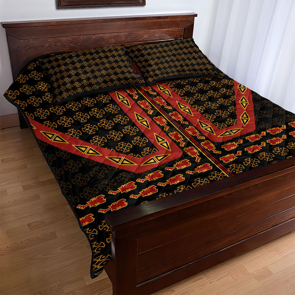 Cameroon Toghu Heritage Quilt Bed Set Traditional Bamenda Pattern In African