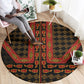 Cameroon Toghu Heritage Round Carpet Traditional Bamenda Pattern In African