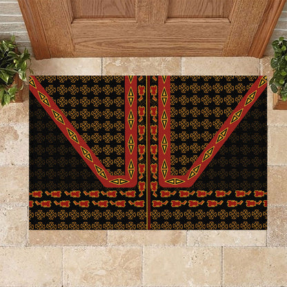 Cameroon Toghu Heritage Rubber Doormat Traditional Bamenda Pattern In African