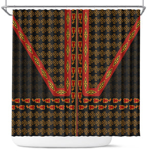 Cameroon Toghu Heritage Shower Curtain Traditional Bamenda Pattern In African