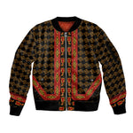 Cameroon Toghu Heritage Sleeve Zip Bomber Jacket Traditional Bamenda Pattern In African