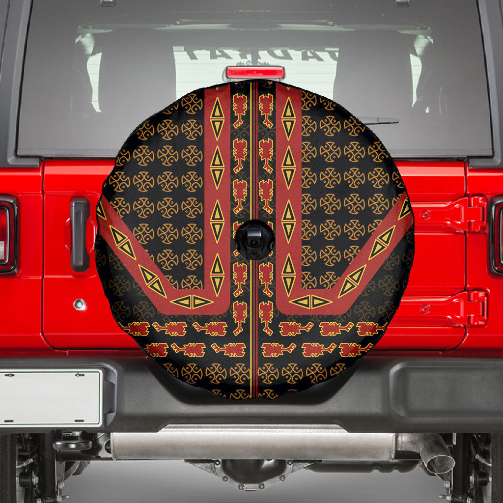 Cameroon Toghu Heritage Spare Tire Cover Traditional Bamenda Pattern In African