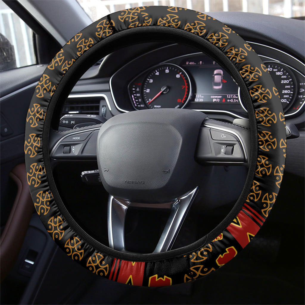 Cameroon Toghu Heritage Steering Wheel Cover Traditional Bamenda Pattern In African