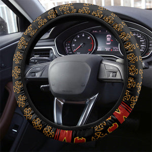Cameroon Toghu Heritage Steering Wheel Cover Traditional Bamenda Pattern In African