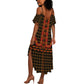 Cameroon Toghu Heritage Summer Maxi Dress Traditional Bamenda Pattern In African