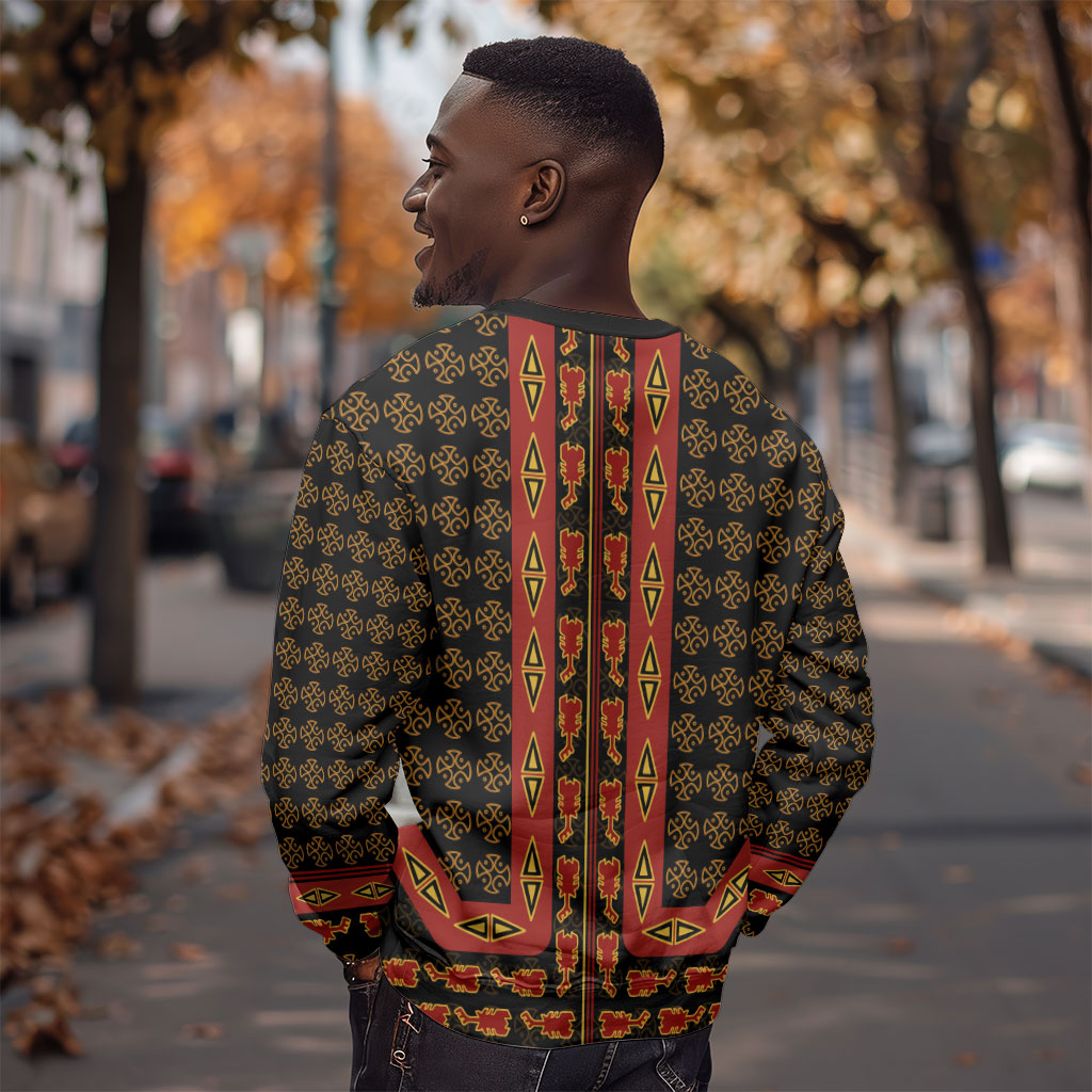 Cameroon Toghu Heritage Sweatshirt Traditional Bamenda Pattern In African