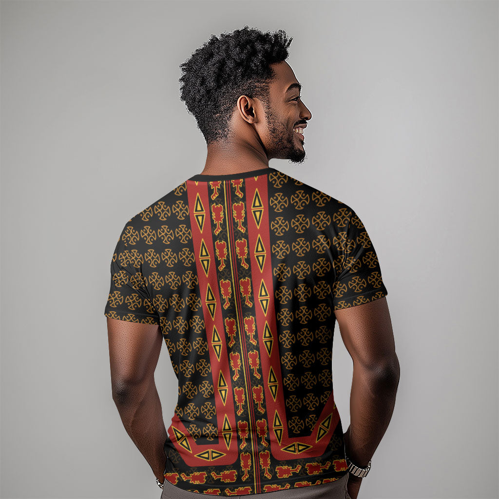 Cameroon Toghu Heritage T shirt Traditional Bamenda Pattern In African