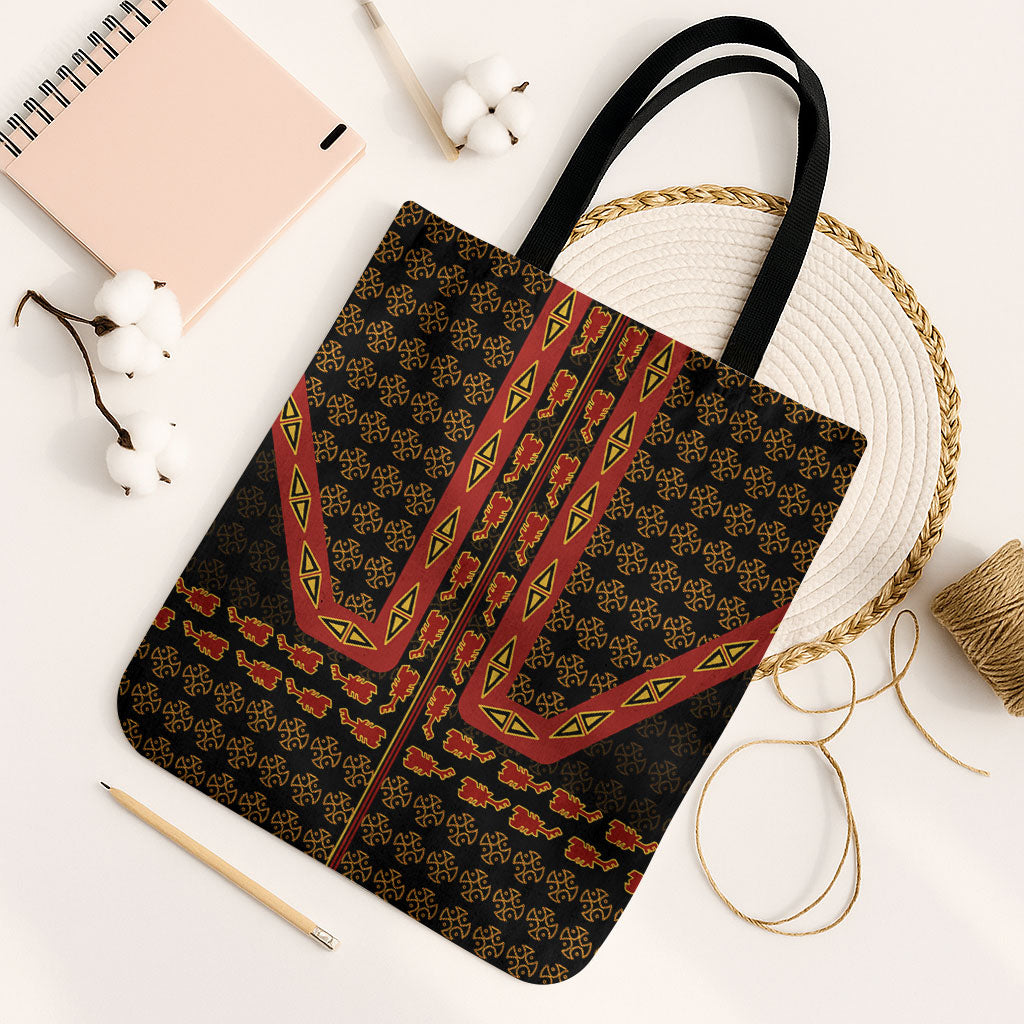 Cameroon Toghu Heritage Tote Bag Traditional Bamenda Pattern In African