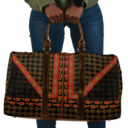 Cameroon Toghu Heritage Travel Bag Traditional Bamenda Pattern In African