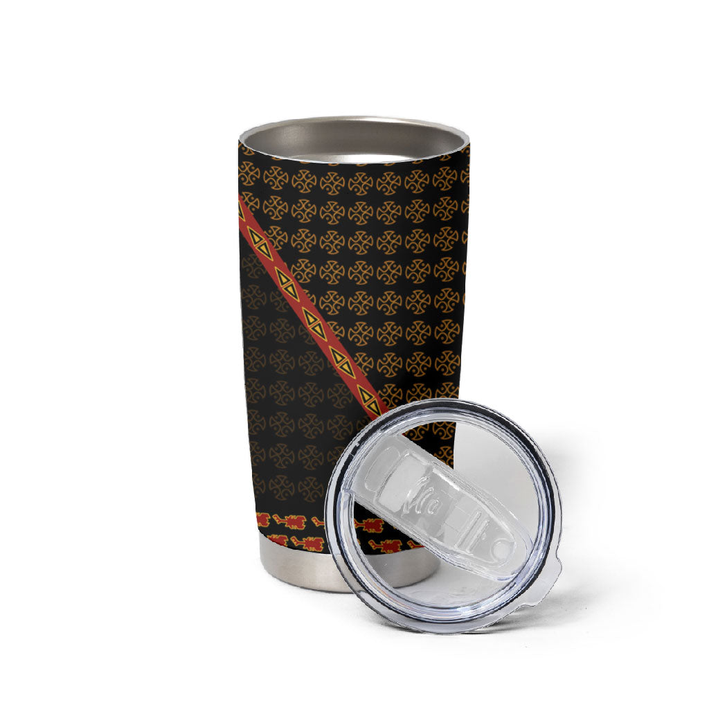 Cameroon Toghu Heritage Tumbler Cup Traditional Bamenda Pattern In African