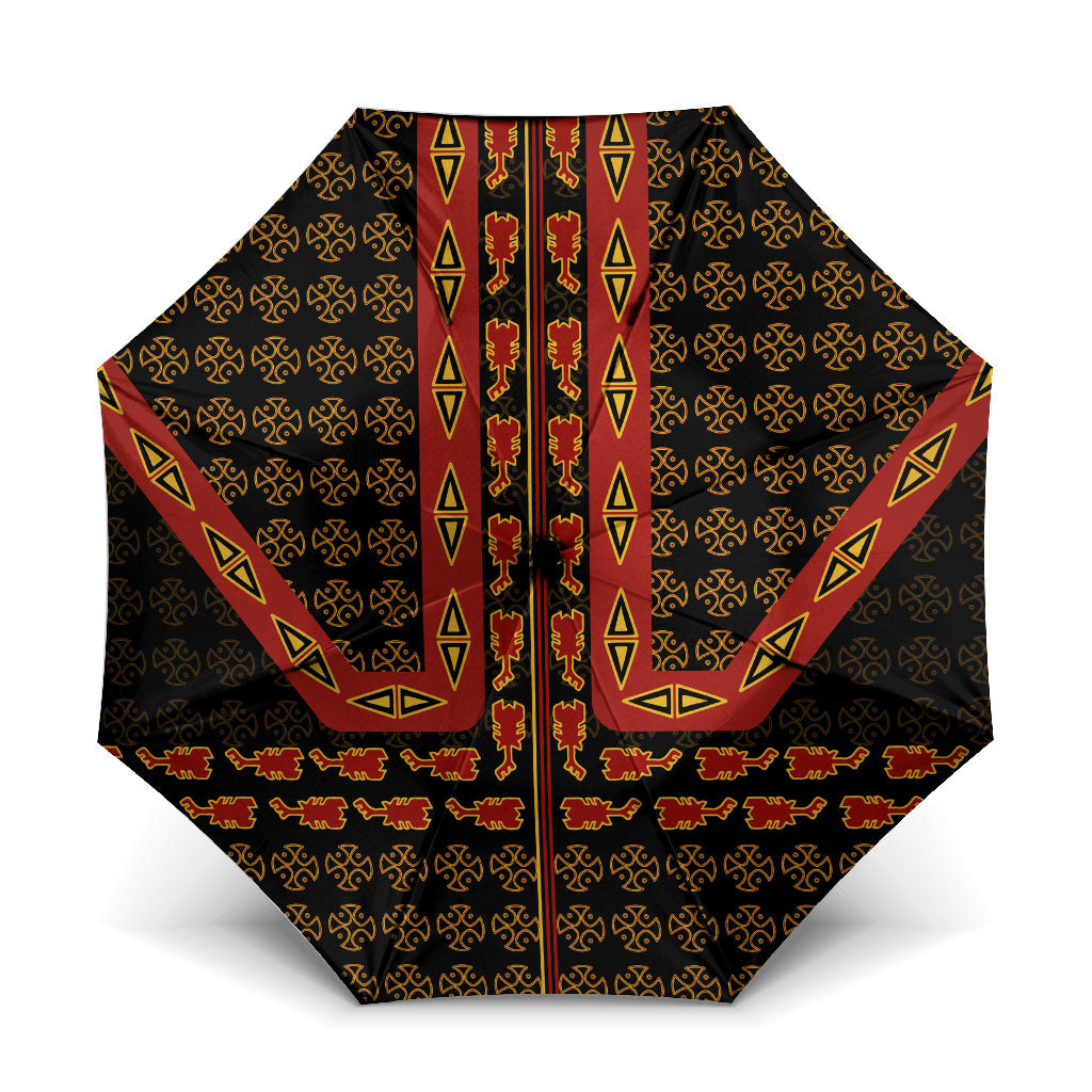 Cameroon Toghu Heritage Umbrella Traditional Bamenda Pattern In African