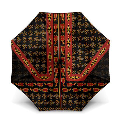 Cameroon Toghu Heritage Umbrella Traditional Bamenda Pattern In African