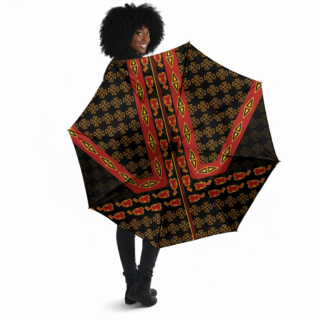 Cameroon Toghu Heritage Umbrella Traditional Bamenda Pattern In African