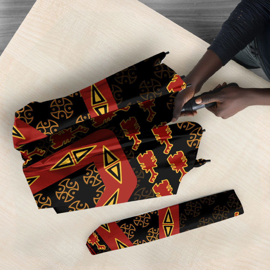Cameroon Toghu Heritage Umbrella Traditional Bamenda Pattern In African