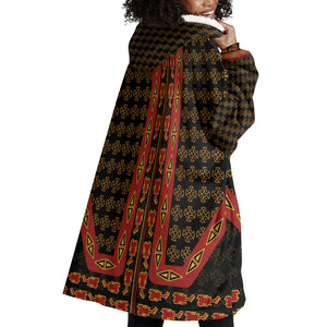 Cameroon Toghu Heritage Wearable Blanket Hoodie Traditional Bamenda Pattern In African
