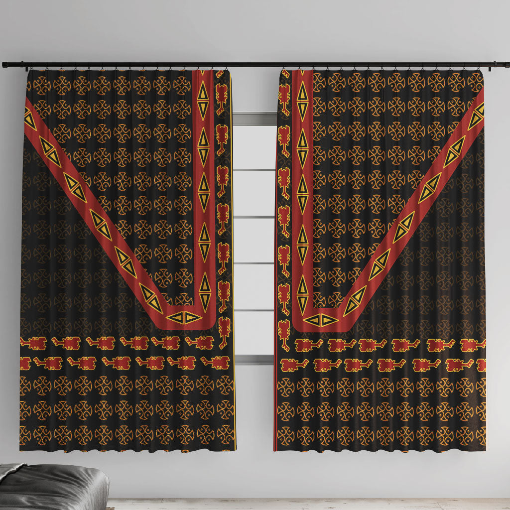 Cameroon Toghu Heritage Window Curtain Traditional Bamenda Pattern In African