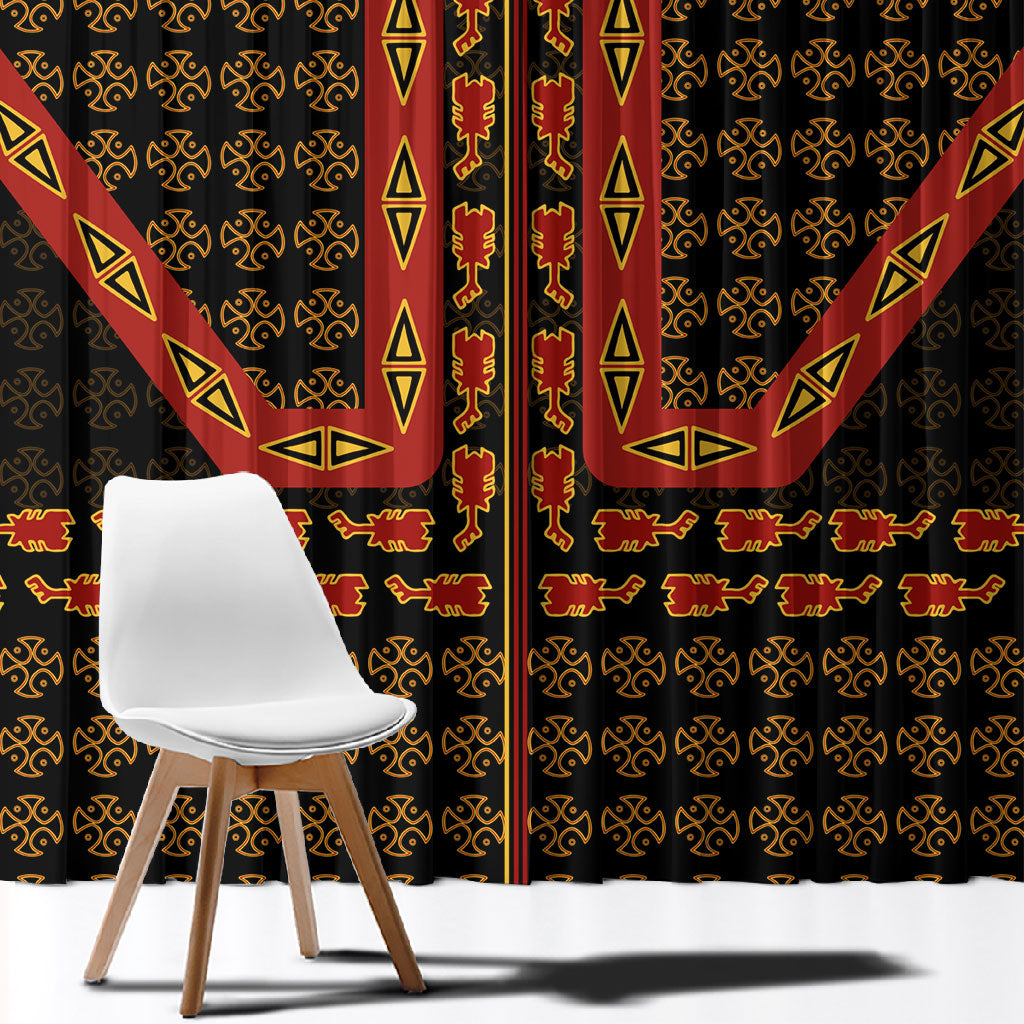 Cameroon Toghu Heritage Window Curtain Traditional Bamenda Pattern In African