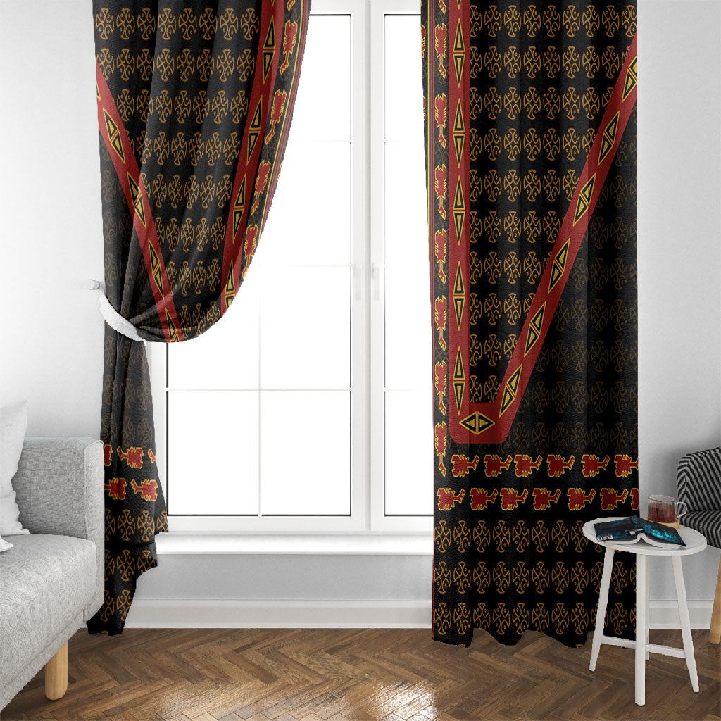 Cameroon Toghu Heritage Window Curtain Traditional Bamenda Pattern In African