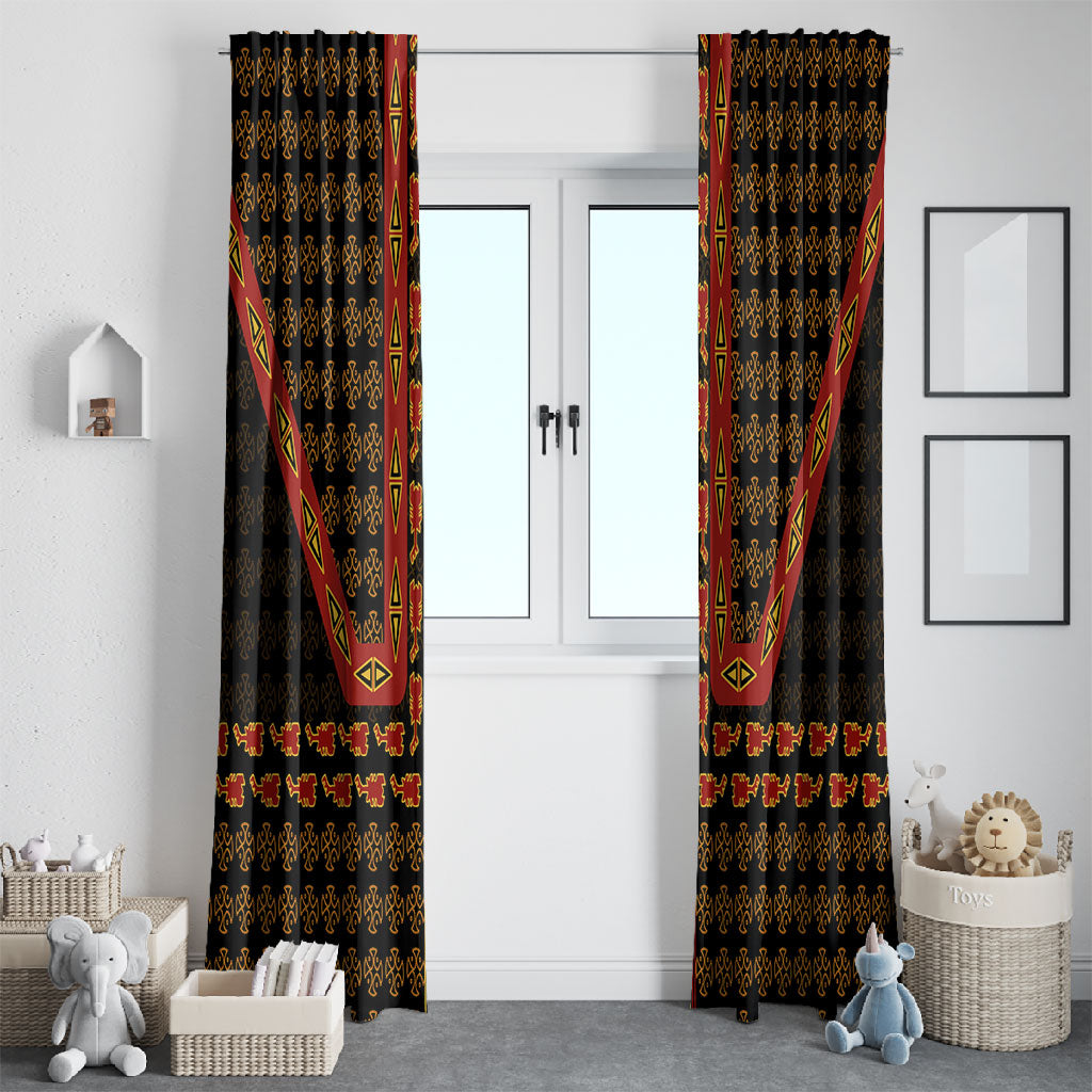 Cameroon Toghu Heritage Window Curtain Traditional Bamenda Pattern In African