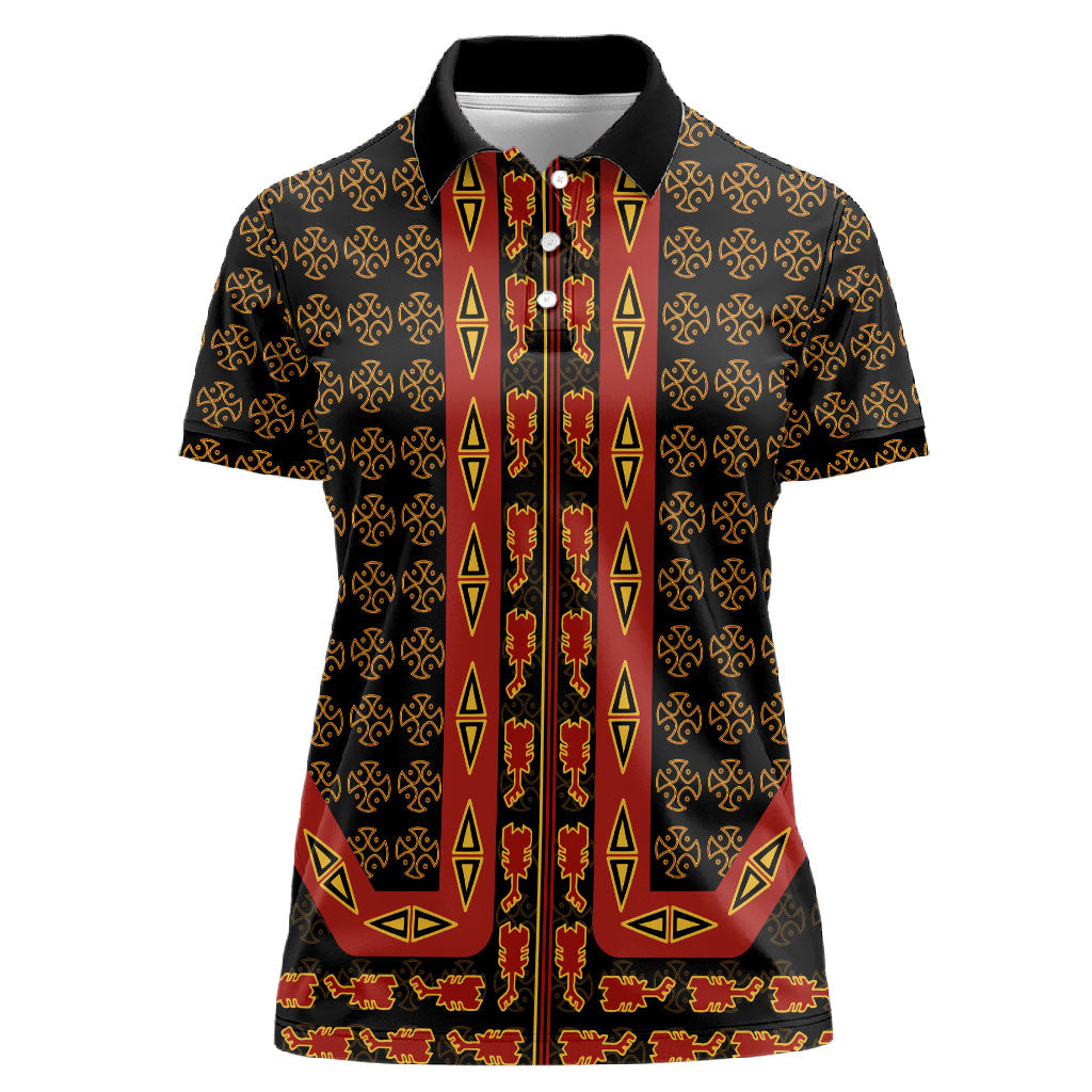 Cameroon Toghu Heritage Women Polo Shirt Traditional Bamenda Pattern In African