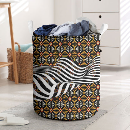 Cameroon Toghu Bamenda Laundry Basket African Traditional Art