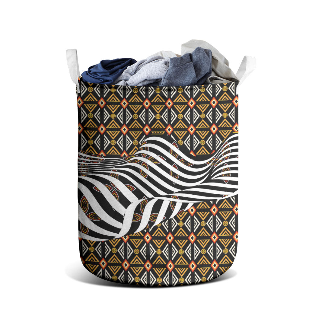 Cameroon Toghu Bamenda Laundry Basket African Traditional Art