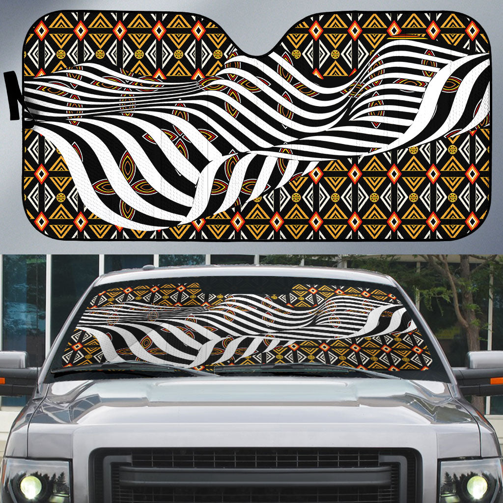 Cameroon Toghu Bamenda Auto Sun Shade African Traditional Art
