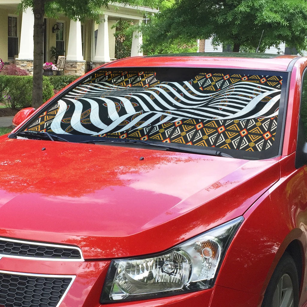 Cameroon Toghu Bamenda Auto Sun Shade African Traditional Art