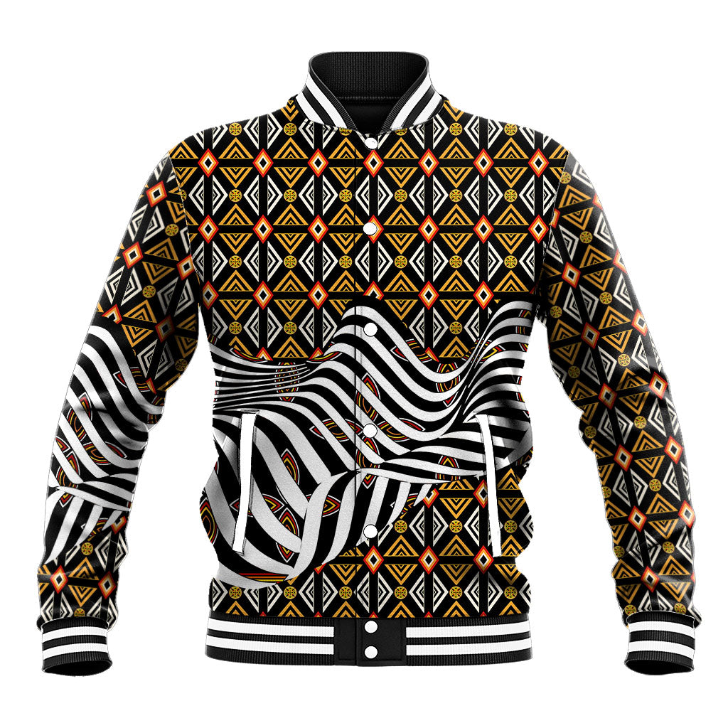 Cameroon Toghu Bamenda Baseball Jacket African Traditional Art